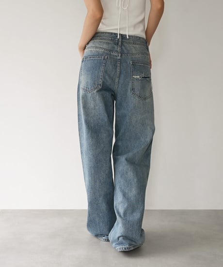 Slit Pocket Straight Denim bo2000-197