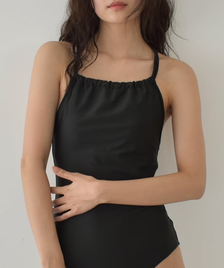 Halter Neck Gather Swim Wear sw2000-10