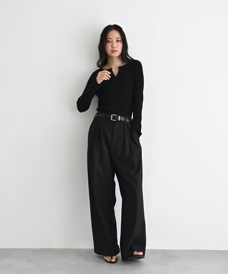 Henry Neck Knit Tops t1911-514