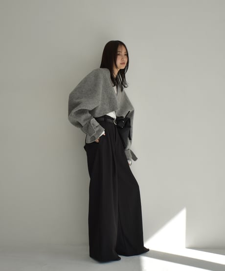 Highwaist Tuck Semiwide Pants bo2000-130