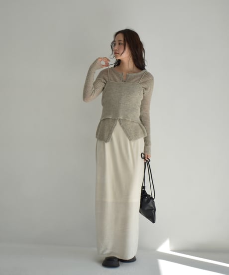 2piece Sheer Knit Cardigan t1911-344