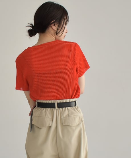 Stripe Sheer Tops t1911-278