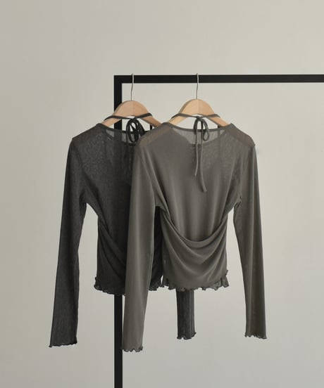 Sheer Layered Long Sleeve t1911-447