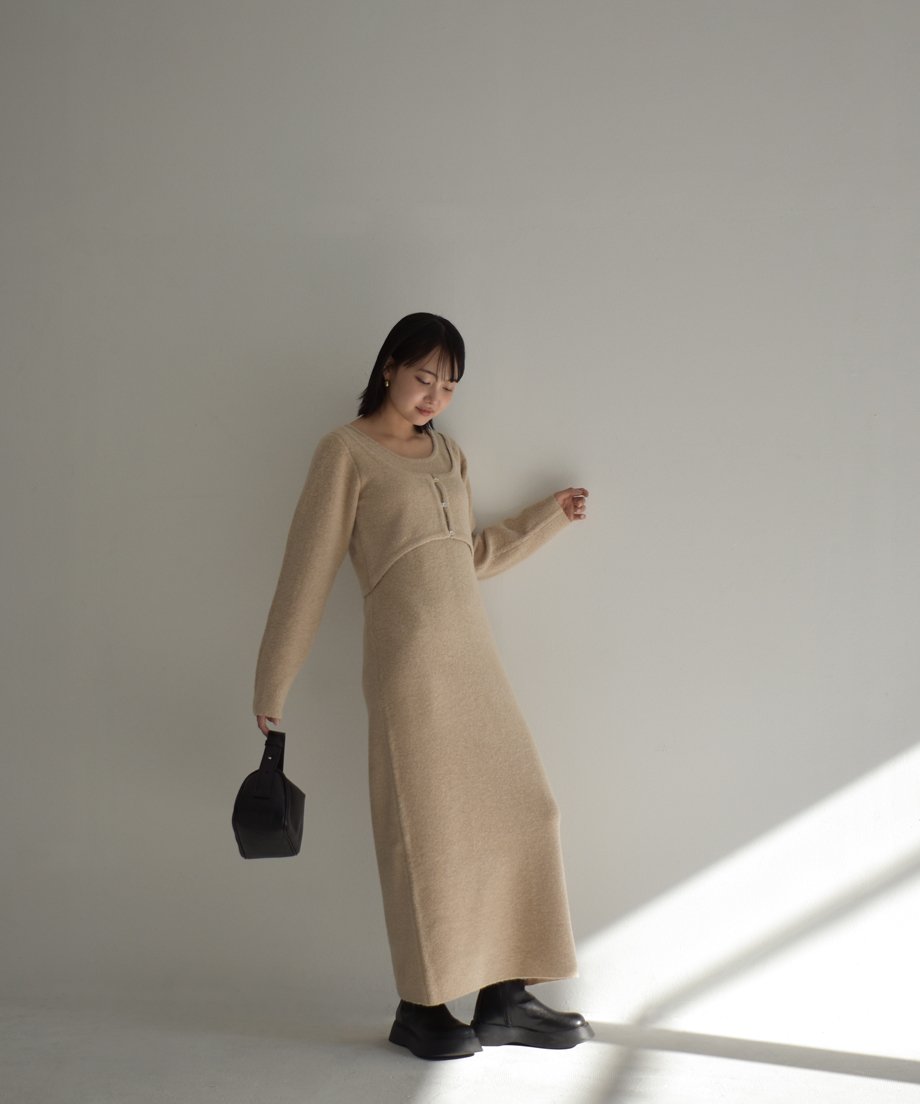 iamofficial レザーラインベストワンピース（アンドレスド ANDRESD I  