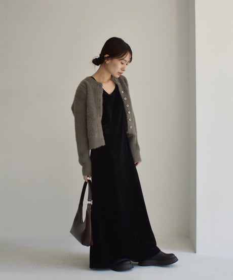 Shaggy Short Knit Cardigan t1911-311