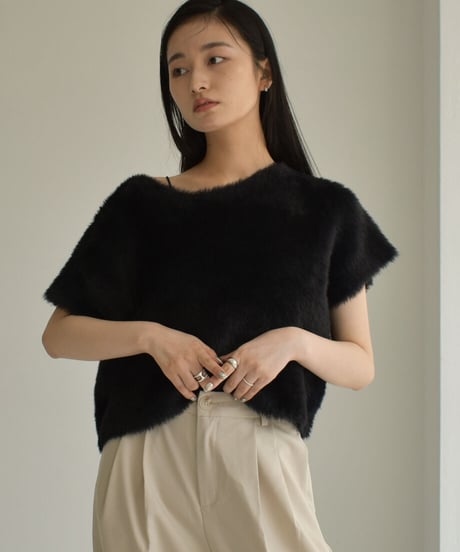 Shaggy Cropped Tops t1911-217