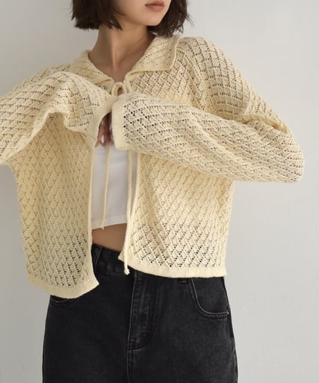 Crochet Knit Cardigan Tops t1911-439