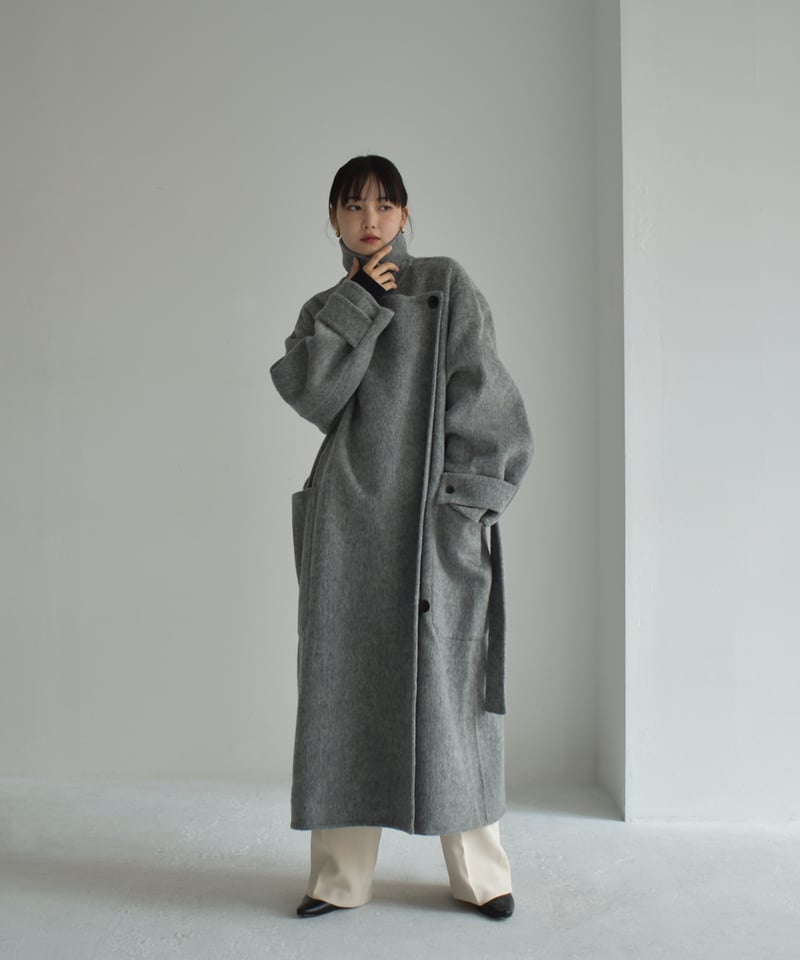 eaphi no collar shaggy long 土臭 coat 