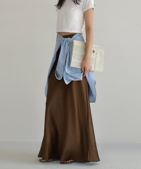 Satin Narrow Skirt bo2000-156