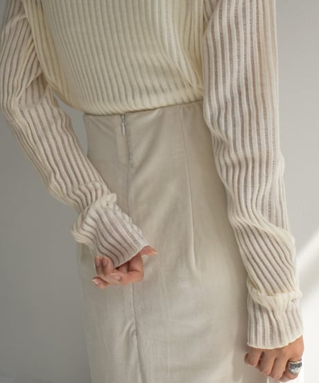 Velor Highwaist Pencil Skirt bo2000-129