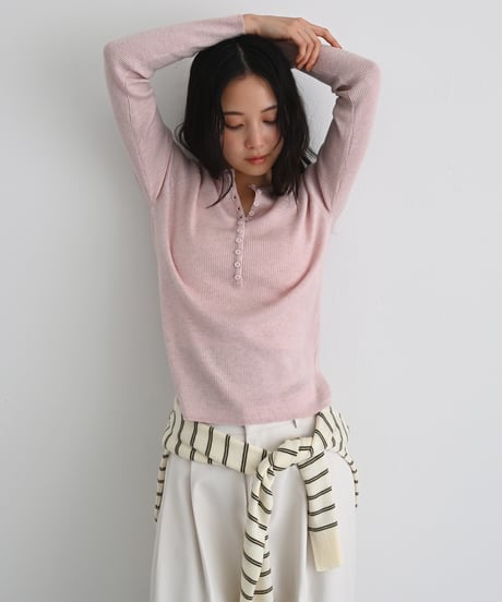 Henry Neck Knit Tops t1911-514