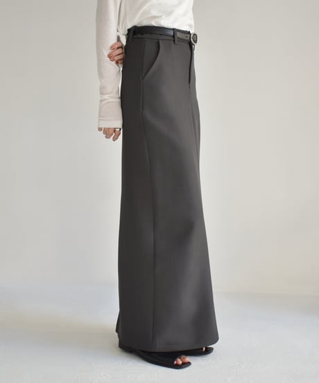 I Line Long Skirt (Gray) bo2000-141