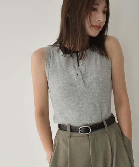 Henry Neck Tank Top t1911-411
