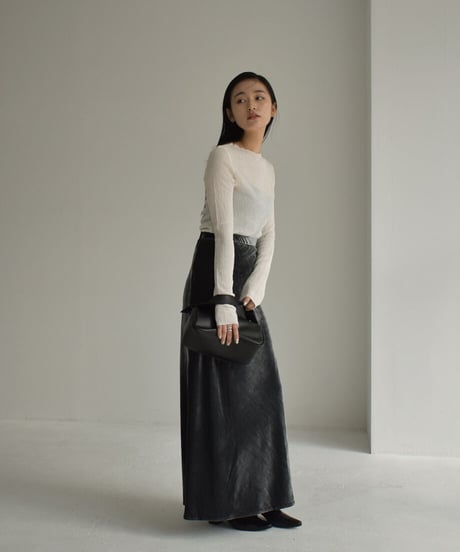Velour Pencil Skirt（Charcoal）