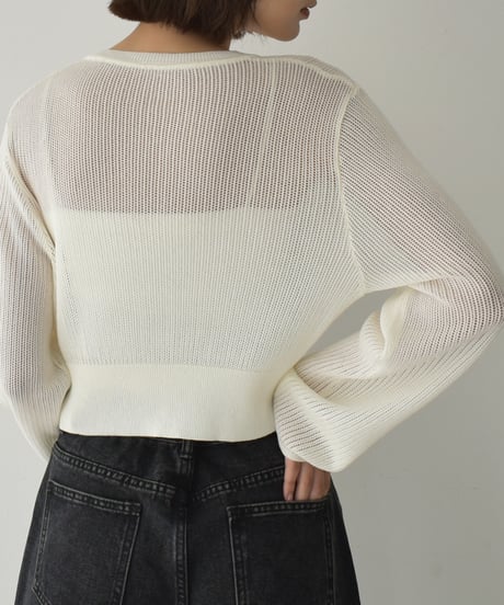 Mesh Knit Cardigan t1911-436
