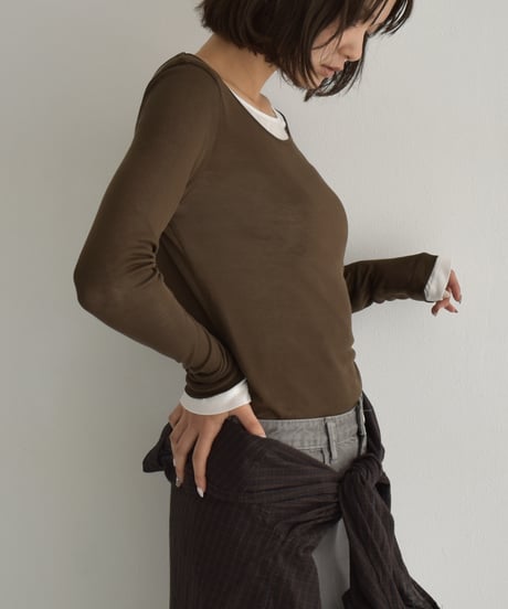 Layered Long Tshirt t1911-458