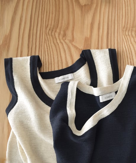 Bicolor Slub Knit Tank t1911-408