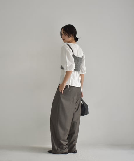 Drawstring Sleeve Blouse t1911-301