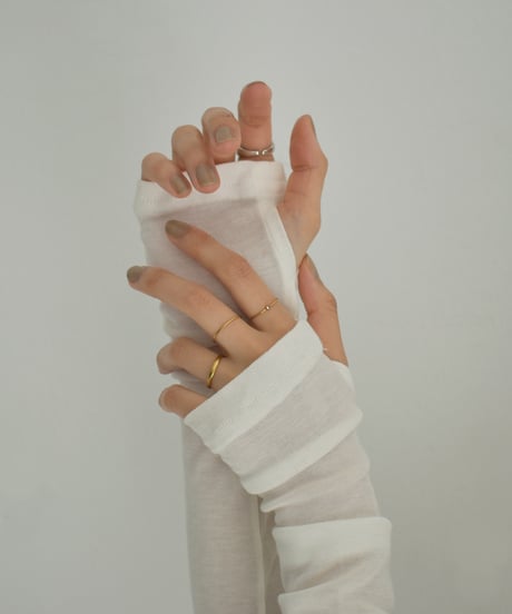 Finger Hole Sheer Tops t1911-343
