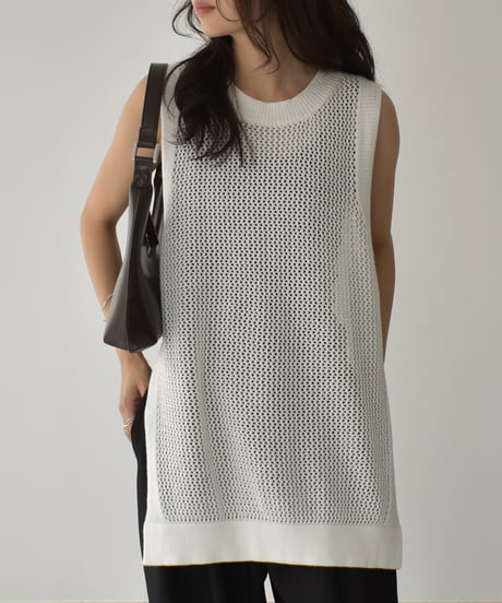 Mesh Knit Vest t1911-380