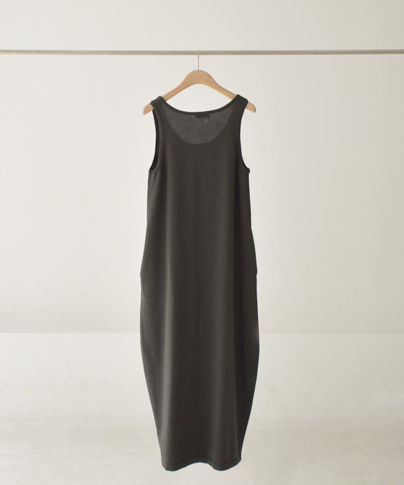 Cocoon Silhouette Knit Onepiece (Charcoal) op-0