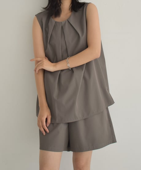 【STUDIO ENUL】Flare Sleeveless Top 200002