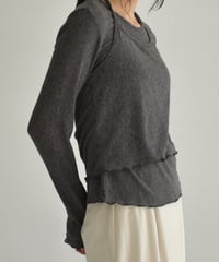 Sheer Layered Long Sleeve t1911-447