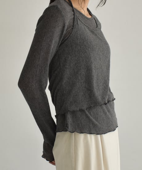 Sheer Layered Long Sleeve t1911-447
