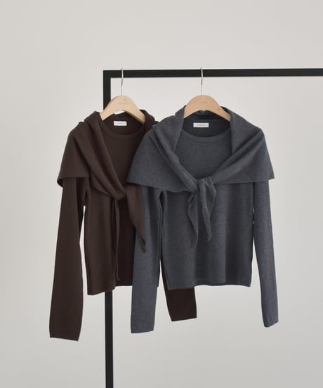 Stole Set Knit Tops t1911-481