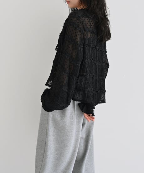 Dot Sheer Ribbon Cardigan t1911-520