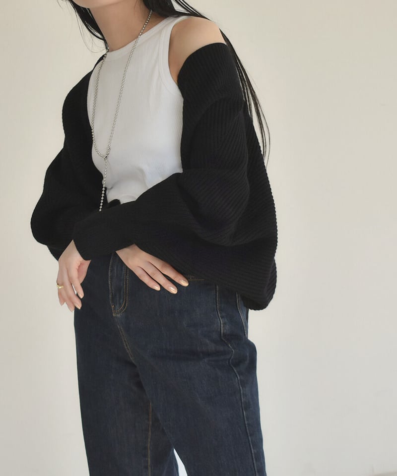 Volume Sleeve Knit Bolero | cizatto