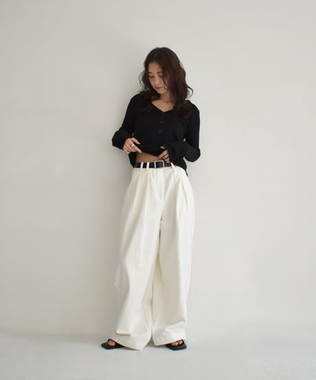 Design Sleeve Rib Knit Tops t1911-354