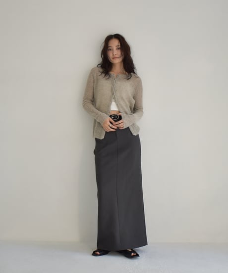 I Line Long Skirt (Gray) bo2000-141