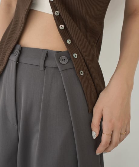 Deep Tuck Semiwide Pants bo2000-158