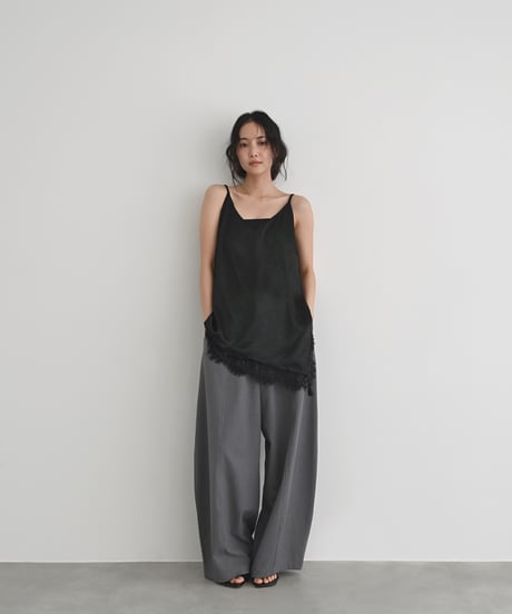 【Pre Order】Ecruのみ 7月下旬入荷分 予約販売  Satin Lace Camisole Tops t1911-506
