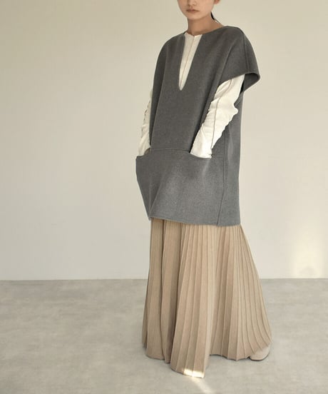 Wool Short Caftan Vest t1911-43