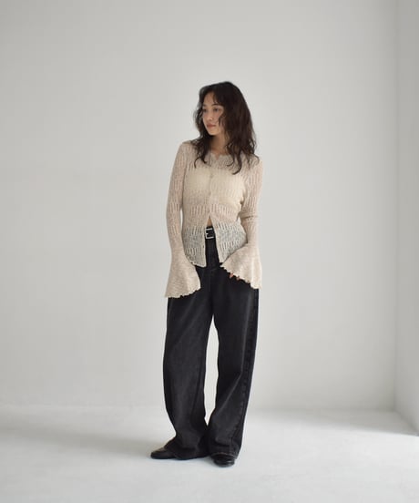 Bell Sleeve Sheer Knit Cardigan t1911-461