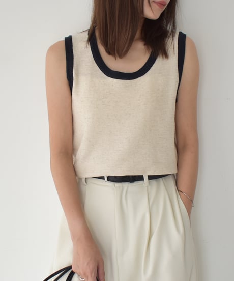 Bicolor Slub Knit Tank t1911-408