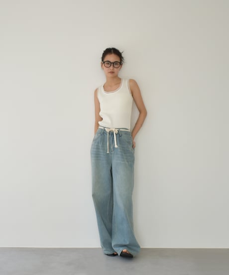 String Belt Denim Pants bo2000-157