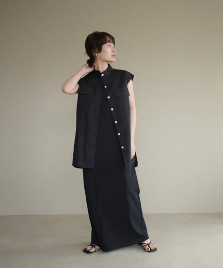 Bandcollar Nosleeve Shirt t1911-119