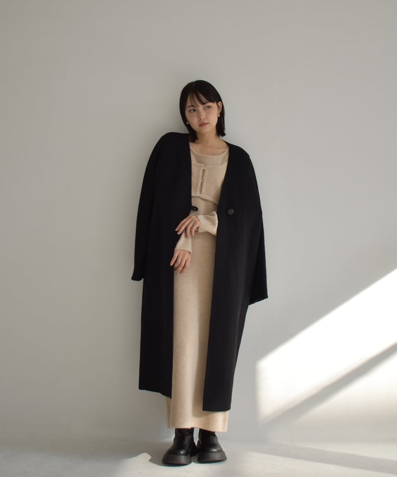 24AW エブール ebure 裏毛編みニットＩラインワンピース 24AW エブール ebure 裏毛編みニットIラインワンピース - メルカリ