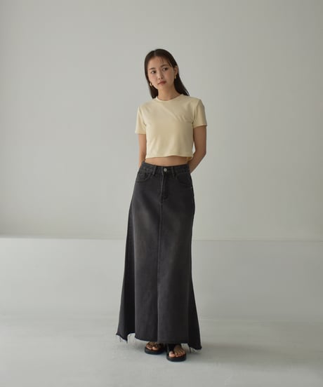 Denim Long Skirt bo2000-152