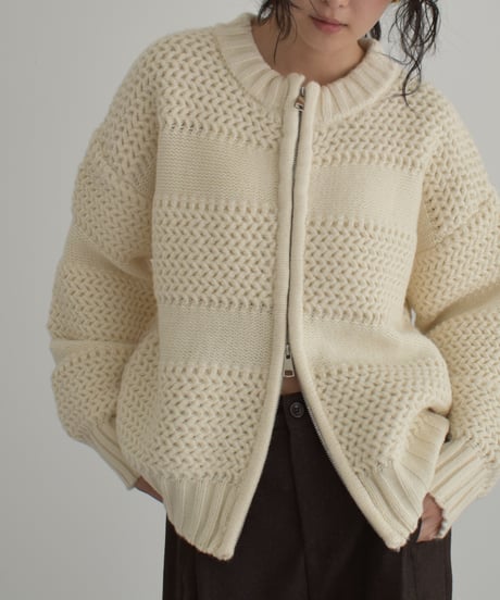 Front Zip Knit Cardigan t1911-492