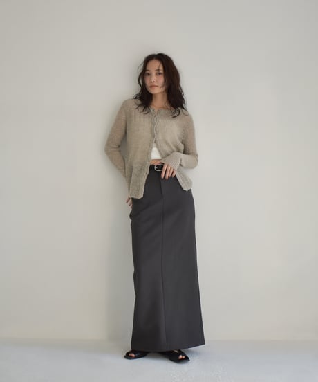 I Line Long Skirt (Gray) bo2000-141