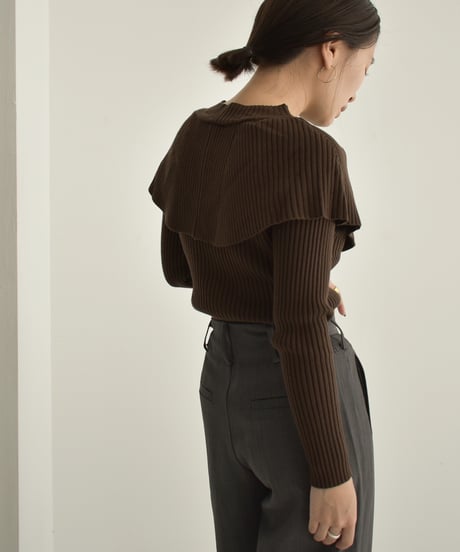 Cape Collar Knit Tops t1911-226
