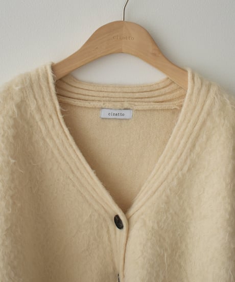 Vneck Shaggy Knit Cardigan t1911-491