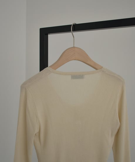 Henry Uneck Rib Knit Tops t1911-504