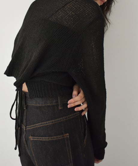 Back Ribbon Knit Pullover t1911-446