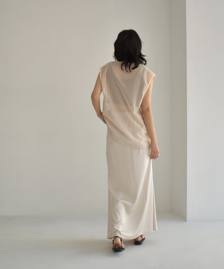 Piping Mesh Uneck Tops t1911-247