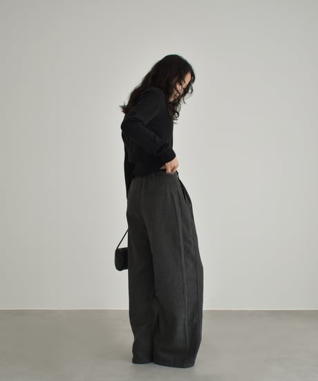 Wool Tuck Wide Pants bo2000-183